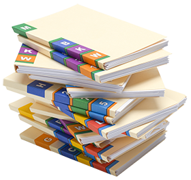 Stack of scanned medical charts